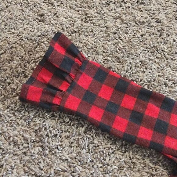 Rare Editions 18M Toddler's Snap Button Striped Plaid Red Christmas Romper - Picture 9 of 12